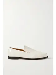 [KHAITE] KHAITE - Alessio Glossed-leather Loafers - Off-white - IT39 IT 39 Off-white