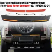 Black For Land Rover Defender 2020~2024 LED Rear Bumper Guard Protector Cover (for: Land Rover)