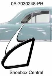 1949 1950 1951 Ford Tudor Sedan Fixed Rear Vent Window Rubber Seals Weatherstrip (for: Ford)