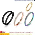 3PCS Surgical Steel Hinged Segment Rings for Ear Nose Lip Piercing Jewellery