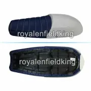 Fit For Royal Enfield GT & Interceptor 650 D18 Leather Blue Dual Seat & Cowl