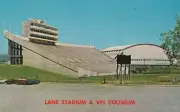 Tough to Find Virginia Tech Hokies Lane Stadium & VPI Cassell Coliseum Postcard