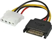 Internal Power Adapter SATA 15 pin Male to Molex 5.25" Female