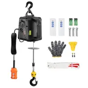 3-in-1 Electric Hoist Winch, 500 kg Capacity, 1500W Portable Power Winch Crane, 7 m Lifting Height, 4 m/min with Wired and Wireless Remote Control, for Garage, Warehouse, Factory Lifting