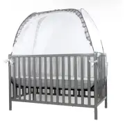 Pop-Up Canopy for Crib Safety Tent Cover with Waterproof Mattress Protector Set