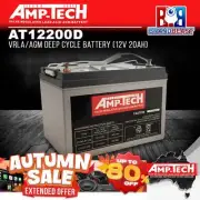 Amp-Tech AT12200D VRLA/AGM Deep Cycle Battery (12V 20Ah)