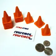 1/10th SCALE TRAFFIC CONES - 12 PIECES ABS PLASTIC- 5 COLOR CHOICES - BY FFRC