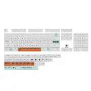 ANYMOB Keycap Keyboard Grey 141 Keys Plastic Dye Sublimation Mechanical Switches Clicks