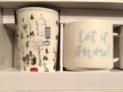 NIP Opal House Mug Set "LET IT SNOW" Christmas Holiday Gift set