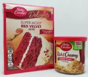 Betty Crocker Super Moist RED VELVET Cake Mix & COCONUT PECAN Frosting SET