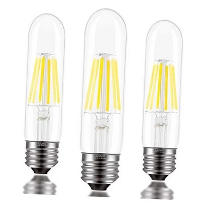 E26 T10 Bulbs Daylight White 6W, Dimmable T10 Edison Bulb 60 watts 4000K, E26