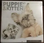 2025 Wall Calendar PUPPIES & KITTENS 12 Month 12” X 24” W/ Scripture Quotations