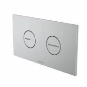 Caroma INVISI II ROUND DUAL FLUSH PLATE & BUTTONS SATIN CHROME 237010SA