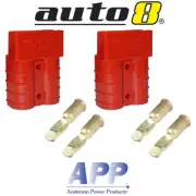 2 x Genuine Red Anderson Plug connector 50A 6AWG Caravan Trailer Solar 4x4 truck