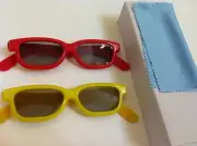 Two Pairs Kids 3D Glasses For VIZIO Passive polarized 3D TV and Blu-ray DVD