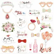 23x Team Bride To Be Photo Booth Prop Set Hens Bridal Party Bachelorette Selfie