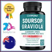 SOURSOP GRAVIOLA 9450mg Cell Regeneration Immune Support Booster 120 Caps