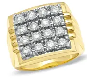 Men's 2 CT. T.W. Diamond Fashion Ring in 14K Yellow Gold BRAND NEW