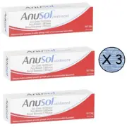 3 X Anusol Ointment 50g Relief Haemorrhoidal Discomfort FREE DISCREET Shipping