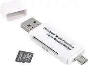AIMALL Micro USB OTG to USB 2.0 Adapter with SD TF MicroSD Card Reader for Android Phone, Tablet, PC, Supports SDHC SDXC up to 128GB with OTG Function