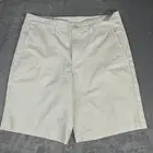 Van Heusen Golf Shorts Men 32 x 9.5 Off White Straight Fit Hidden Pocket New $60