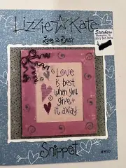 Lizzie Kate Love is Best #S10 Cross Stitch Leaflet Snippet NEW