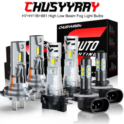 Para For Hyundai Sonata 2009 Combo LED faro High/Low Beam + luces antiniebla (for: Hyundai)