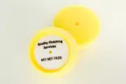 3" Yellow Recessed Back Foam Buffing Pad - 12 pack