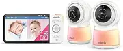 VTech RM5754HDV2 5” 2-Camera Smart HD Video Baby Monitor with Remote Access, Night Light, 2-Way Talk, Soothing Sounds, Temp Sensor & Motion Detection, up to 15 Hours Battery Life