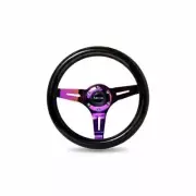 NRG Black Inlay 3 Neochrome Spokes 310mm Black Wood Grain Wheel ST-310BK-MC (for: Volkswagen)