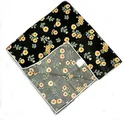 [Hakalotyatime] Cotton Bandana Multipurpose Headwrap Scarf Necktie Gifts for Women Girls Mother, Black