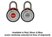 Master Lock Magnified Lens Dial Combination Locker Padlock 2-1/8” Red or Silver