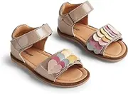 [Wheat] Unisex Children's Toe Free Patent Sandals Uma First Walking Shoes