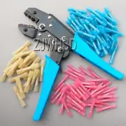 AWG 22-10 Insulated Terminals Ferrules Plier Crimper Tool+ Heat Shrink Connector