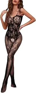 [Generic] Bridal Lingerie Fishnet Bodystocking Nylon Sexy Lingerie for Women Full Body Stocking Open Crotch Bodysuit Full Body Fishnet Stockings Womens Maternity Lingerie