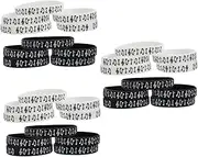 CANIGHT 30 Pcs Music Note Silicone Hand Wristbands for Events Wristbands Music Musical Note Bracelet VIP Wristbands Music Bracelet Music Festival Wrist Party Wristbands White