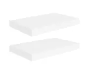vidaXL Floating Wall Shelves 2 pcs White 40x23x3.8 cm MDF