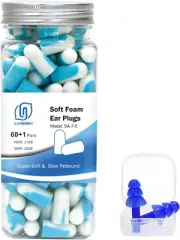 Noise Cancelling Earplugs for Sleep - 60 Pairs, 38Db Ear Plugs for Sleeping, Sno