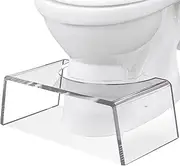 Elavain Clear Acrylic Step Stool for Kids - Potty Training Aid, Modern Foot Stool for Toddlers, Children Bathroom & Toilet Chair | 7.5'' High