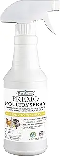 Poultry Spray by Premo Guard – 32 oz – Treat Mites, Fleas, Flies, and Lice – Effective Plant Based – Chicken, Turkey, Waterfowl, and Birds – Best Natural Protection for Control & Prevention
