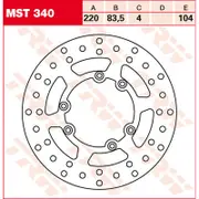 TRW Lucas Brake disc MST340, rigid