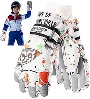 Ski Gloves for Kids,Winter Gloves Snow Ski Gloves | Anti-Slip Windproof Winter Gloves for Girls Boys, Warm Gloves for Snowboarding Shwing