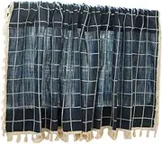 LIFKOME Adorable Plaid Lattice Curtain Short Hanging Partition for Bedroom Home Decor