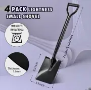 4 Pack Premium Carbon Steel 29" Shovel for Digging with D Handle Garden Spade