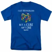 Rubiks Cube 99 Problems T Shirt Mens Licensed Puzzle Game Toy Fidget Royal Blue