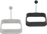 [Lurch] 70273 Egg Shaper Square Set of 2 Made from 100% BPA-Free Premium Platinum Silicone Light/Iron Grey