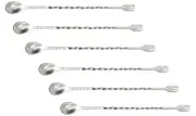 Lot of Stainless Steel Mixer Stirring Mixing Spoon Stir Fork Cocktail Drink Bar
