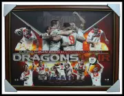 St George Illawarra Dragons 2010 NRL Premiers OFFICIAL Print Framed Dragons Lair