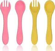 Set of 4 children's cutlery from 1 year old, learning cutlery set, learning spoon baby, baby cutlery, baby learning spoon, learning spoon, cutlery baby, baby spoon, baby fork, learning spoon baby