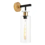 Bourne 1lt Wall Light Black